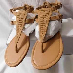 Olivia Miller Sandals Size 7 Cognac New in Box
